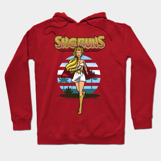 Pretty Superheroine Running Jogging Hoodie by BoggsNicolas